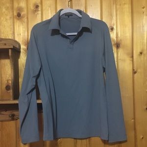 Theory Men’s Gray Button Up Dress Shirt